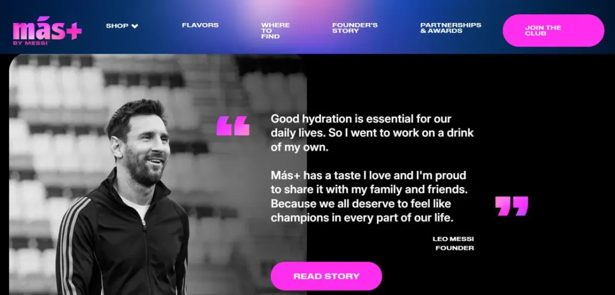 Text-heavy promo creative with an awards note and a founder quote about hydration for a campaign brief reference. Text-heavy promo creative with an awards note and a founder quote about hydration for a campaign brief reference.